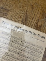 Dans Le Faubourg Saint Denis Sheet Music - £133.59 GBP