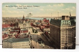 Detroit Michigan, Birds Eye View, East from Majestic Building c1917 Postcard B17 - £4.68 GBP