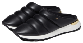 Michael Kors Womens Epic Slip On Mule Sneakers Black Gold Nappa Quilted ... - $89.99