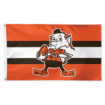 Cleveland Browns Flag 3x5 Deluxe Style Classic Logo Retro - $1,498.63 MXN