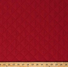 Quilted Double-Face Red 43&quot; Wide Poly Cotton Blend Fabric by the Yard D270.19 - £14.11 GBP