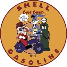 Shell Gasoline Bugs Bunny Motor Oil Metal Sign - $913.72 MXN