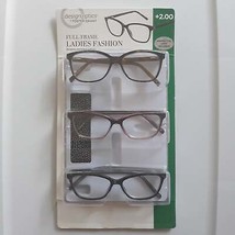 Design Optics By Foster Grant Full Frame Ladies Fashion +2.00, 3 Pack - £27.90 GBP