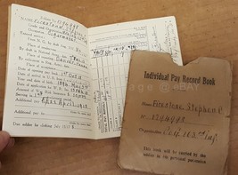 1918 Antique Wwi Soldier Pay Book Denver Pa Stephen Firestone Cigarmaker A.E.F. - £98.88 GBP