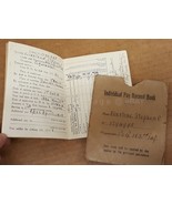 1918 antique WWI SOLDIER PAY BOOK denver pa STEPHEN FIRESTONE cigarmaker... - £97.27 GBP