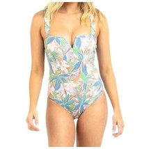 Roxy One-Piece Swimsuit Ribbed Roxy Love Coco Sprusetone Tropical Swimwe... - £55.51 GBP