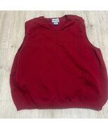 Pendleton Sweater Vest V-Neck Knit Youth Sz XL Vintage Red - $13.01