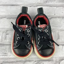 Converse All Star Sneakers Size 4 Infant Black Red Lace Up Tennis Shoes 746178F - £11.42 GBP
