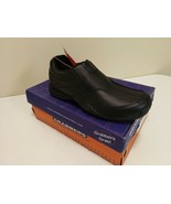 GRABBERS CONVEYOR SLIP RESISTANT BLACK LEATHER SNEAKERS WORK SHOES - $19.13 CAD+
