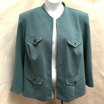 Dressbarn 24W Jacket Blue Open Front Blazer Plus Size - $21.55