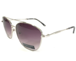 BCBGMAXAZRIA Sunglasses Sumptuous Silver Wire Aviator Frames with Purple... - $27.80