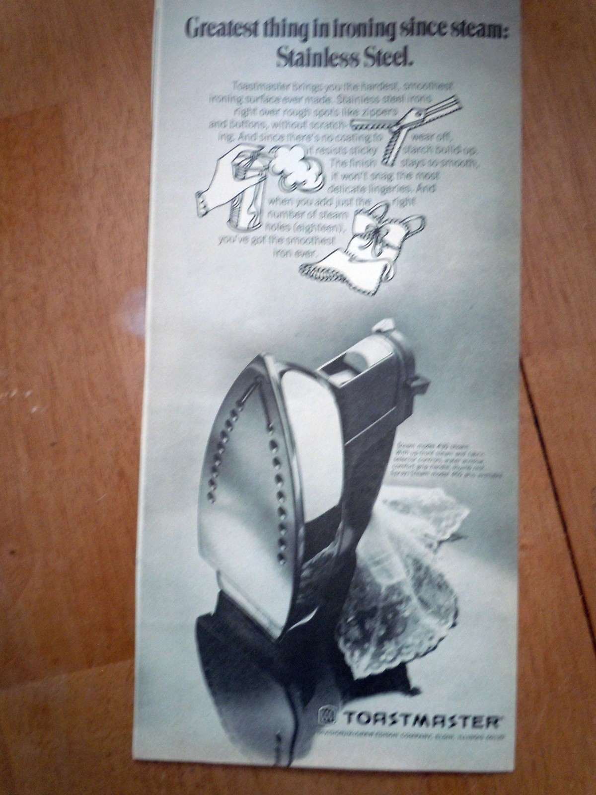 Toastmaster Stainless Steel Iron Print Magazine Advertisement 1969 - $3.99