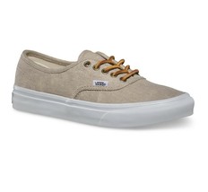 VANS Authentic Slim (Washed Canvas) Cream White Casual Sneakers Womens Size 5 - £31.93 GBP