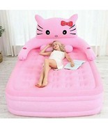 Kids Home Hello Kitty Pink Thickened Portable Sleeping Inflatable Air Ma... - £233.85 GBP