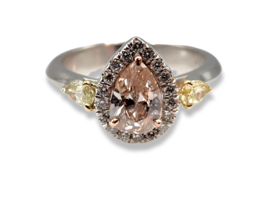 Authenticity Guarantee 
1.55ct Pink Diamond Engagement Ring GIA Pear Hallo Pl... - £7,921.49 GBP