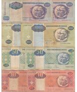 Angola, (Lot of 8) 10, 50, 500, 1000, Kwanzas, Old Issue, Mixed Collection - $18.73