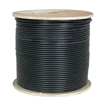 Vertical Cable Cat6A Uv Rated Outdoor Bulk Cable 1,000Ft. - Black - £359.28 GBP