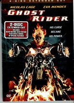 Ghost Rider DVD Two-Disc Extended Cut MCU Marvel Comics Nicholas Cage Eva Mendes - £2.33 GBP