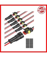 Waterproof 2 Pin 16 AWG Connector Kit - 6 Automotive Connectors with Hea... - $29.93 CAD