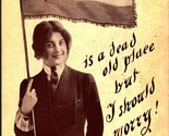 Plumville Pennsylvania is a Dead Old Place But I Should Worry Flag 1912 ... - $24.91
