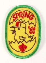 Vintage 1981 Spring Chicken Chick Oblong Twill Boy Scout America BSA Cam... - $11.69