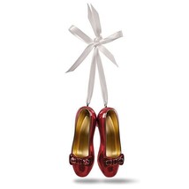 Hallmark 2018 The Wizard of Oz Ruby Slippers Sparkling Premium Metal Ornament - $39.95