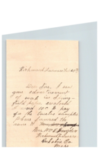 1884 Handwritten Letter William B Langdon Richmond Furnace MA Massachusetts - $37.01