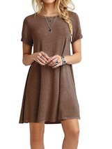 Women Mini Dresses Summer 2022 Casual Boho Beach Dresses For Womens Soli... - £46.19 GBP