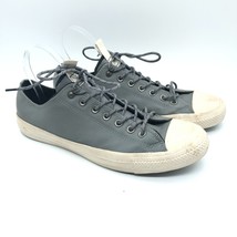 Converse All Star Mens Low Top Sneakers Leather Lace Up Gray White 12 - £30.31 GBP