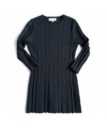 Vintage St. John Women’s Cable Knit Sweater Dress Sz P Black Santana Kni... - $79.15