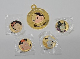 2002 Disney Catalog Coins &amp; Holder Mickey Minnie Donald Maleficent Snow White - £53.75 GBP