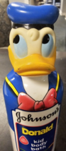 Vintage Johnson&#39;s Disney Donald Duck Kid Body Bath 8.25&quot;t Plastic Bottle (Empty) - £10.83 GBP