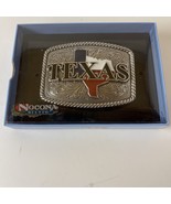 Texas Belt Buckle, Nocona, Western, Silver, New - £16.01 GBP