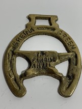 Gretna Green Wedding Antique Horse Brass Medallion  Scotland blacksmith Chapel - £11.48 GBP