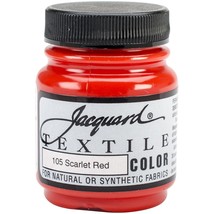 Jacquard Textile Color Fabric Paint 2.25oz Scarlet Red - $966.51 MXN