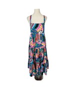 J Crew Apron Maxi Dress Womens Size 12 Ratti Kaleidoscope Floral Print S... - $69.29