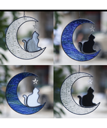 Each  Colorful Glass Pet  Dog Moon Crystal Inlaid - £23.42 GBP