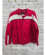 Vintage Nike Womens Athletic Full Zip Red Lightweight Jacket Sz M 8-10 - $44.81 CAD