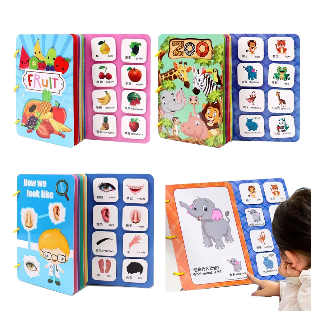 Montessori Quiet Busy Book Baby Educational Toys Fruit Animal Sorting Match Game - £8.44 GBP+