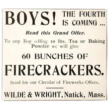 Wilde &amp; Wright 4th Of July Firecrackers 1897 Advertisement Victorian ADB... - €8,58 EUR