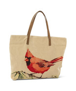 Cardinal Tote Bag Leather Straps &amp; Brass Studs Lined with Zipper Closure... - £35.49 GBP