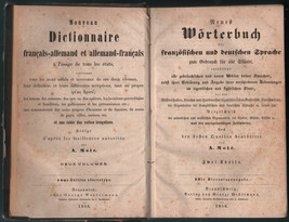 1856 Dictionnaire Français-allemand Wörterbuch Französischen Deutschen Dictionar - £177.32 GBP