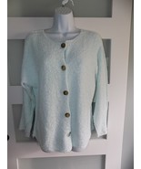 J. JILL Baby Blue LS Button Down Sweater/Cardigan Size M Women&#39;s - $37.44 CAD