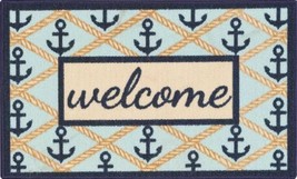 KITCHEN ACCENT RUG (nonskid back) (17&quot; x 28&quot;) MANY ANCHORS, WELCOME, NR - £15.02 GBP