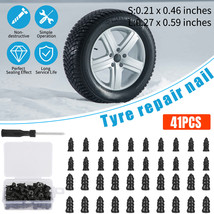 41Pcs Car Vacuum Tire Repair Nail Rubber Screw Nails+ Screwdriver Tool S... - $18.99