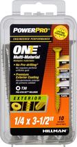 Power Pro Premium One Multi-Material Flat Head Screws, Epoxy Coated Stee... - $18.23