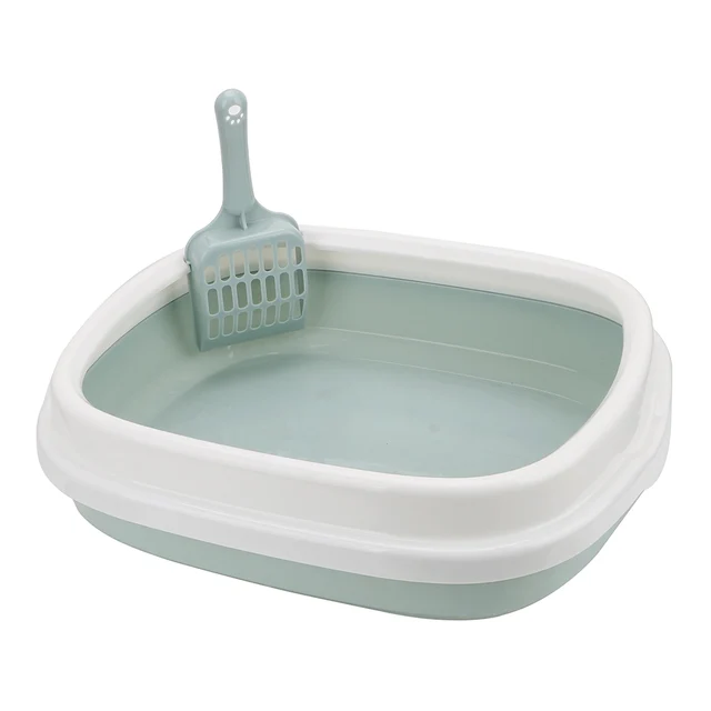 1 Set Pet Toilet Bedpan Training Plastic Sand Litter Box Cat Tray with S... - $23.89