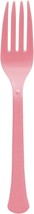 New Pink Plastic Heavy Weight Forks (50 Count) - Premium Disposable Plastic Cutl - £15.94 GBP