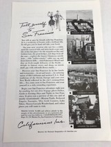 Treat Yourself To San Francisco Vtg 1954 Print Ad Adertising Art Travel - $9.89