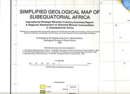 Geological &amp; Mineral Inventory Maps of Subequatorial South Africa 1991  - £31.81 GBP